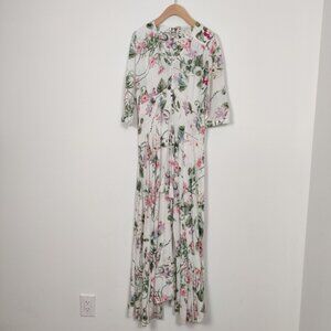 Jaase Women's Floral Maxi Dress Size Large Bohemian Asymmetric Boho Cottagecore